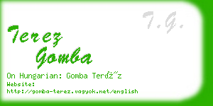 terez gomba business card